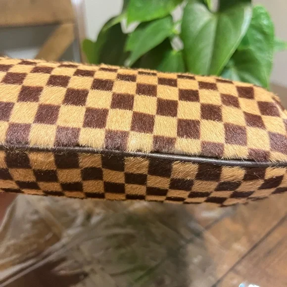 Louis Vuitton Brown and Tan Checkered Shoulder Bag - Picture 9 of 14